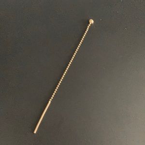 Celebrity Stylist Jill Roth 14k Solid Gold Round Stud Threader On Ball Chain ✨
